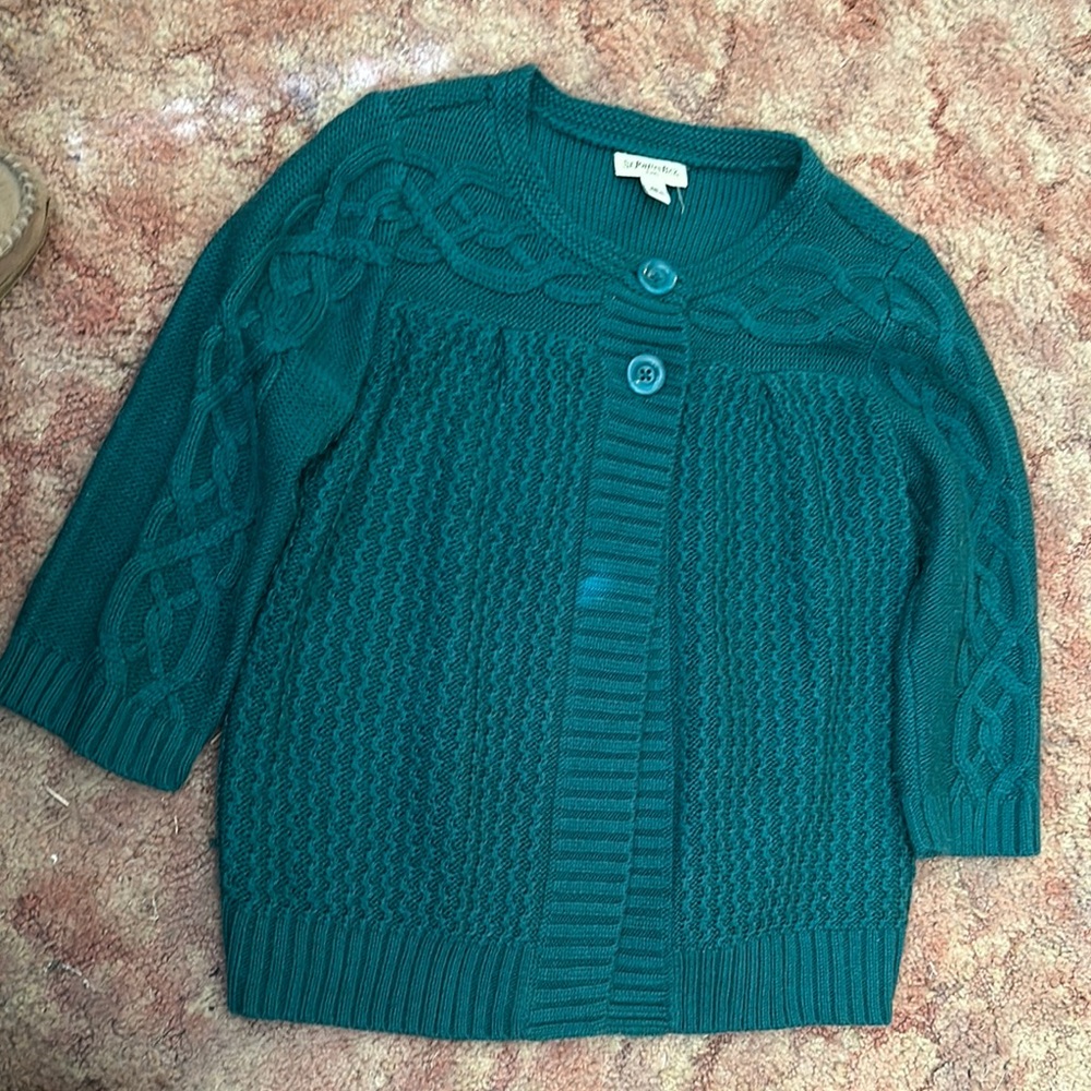 Teal Cable Knit Women's Sweater